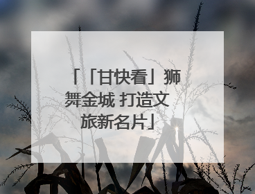 「甘快看」狮舞金城 打造文旅新名片