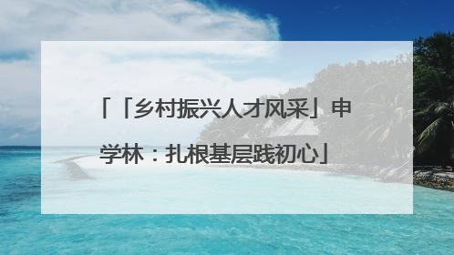 「乡村振兴人才风采」申学林：扎根基层践初心