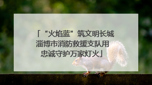 “火焰蓝”筑文明长城 淄博市消防救援支队用忠诚守护万家灯火