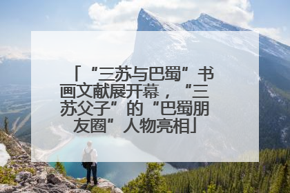 “三苏与巴蜀”书画文献展开幕，“三苏父子”的“巴蜀朋友圈”人物亮相