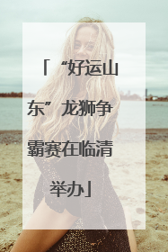 “好运山东”龙狮争霸赛在临清举办