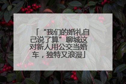 “我们的婚礼自己说了算”聊城这对新人用公交当婚车，独特又浪漫