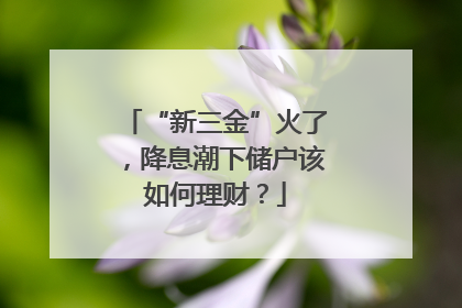 “新三金”火了，降息潮下储户该如何理财？