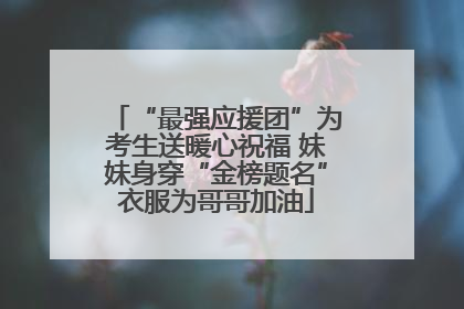 “最强应援团”为考生送暖心祝福 妹妹身穿“金榜题名”衣服为哥哥加油