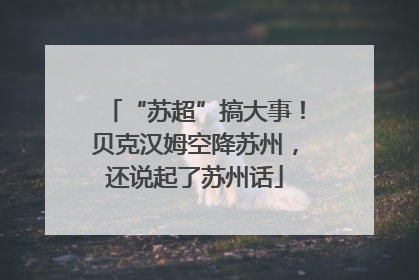 “苏超”搞大事！贝克汉姆空降苏州，还说起了苏州话