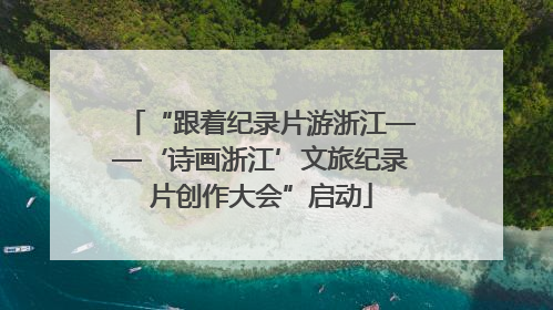“跟着纪录片游浙江——‘诗画浙江’文旅纪录片创作大会”启动