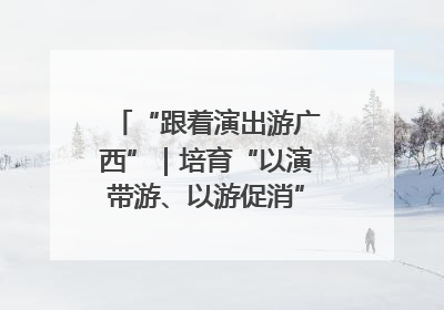 “跟着演出游广西”｜培育“以演带游、以游促消”文旅消费新生态