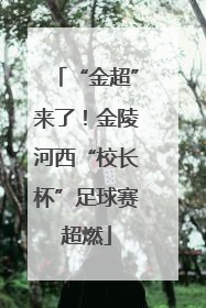 “金超”来了！金陵河西“校长杯”足球赛超燃
