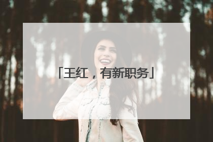 王红，有新职务