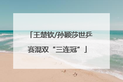 王楚钦/孙颖莎世乒赛混双“三连冠”