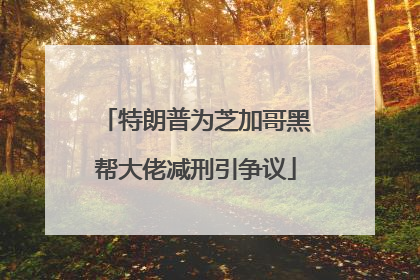 特朗普为芝加哥黑帮大佬减刑引争议