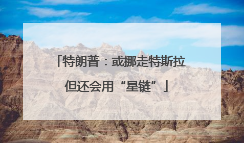 特朗普：或挪走特斯拉 但还会用“星链”