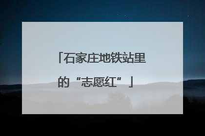 石家庄地铁站里的“志愿红”