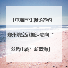 电商巨头现场签约 郑州航空港加速驶向“丝路电商”新蓝海