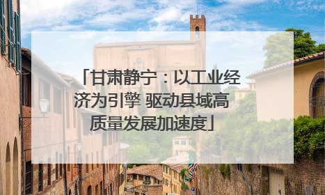 甘肃静宁：以工业经济为引擎 驱动县域高质量发展加速度