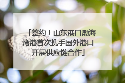 签约！山东港口渤海湾港首次携手国外港口开展供应链合作