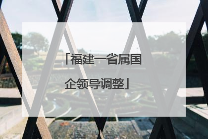福建一省属国企领导调整