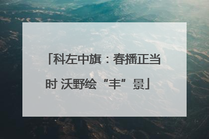 科左中旗：春播正当时 沃野绘“丰”景