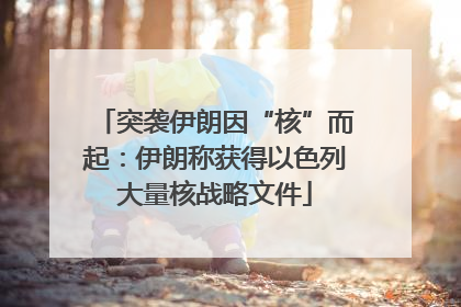 突袭伊朗因“核”而起：伊朗称获得以色列大量核战略文件