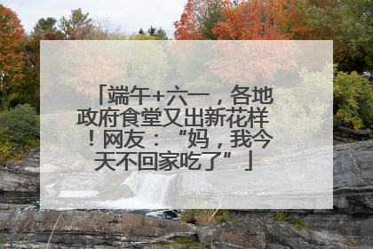 端午+六一，各地政府食堂又出新花样！网友：“妈，我今天不回家吃了”
