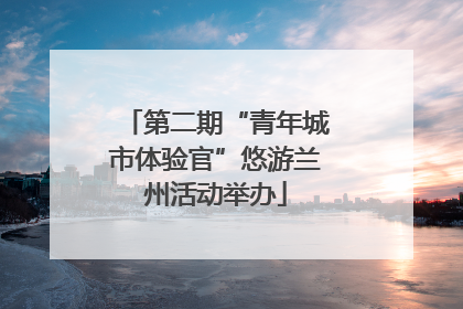 第二期“青年城市体验官”悠游兰州活动举办