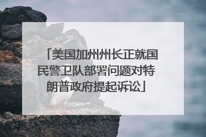 美国加州州长正就国民警卫队部署问题对特朗普政府提起诉讼