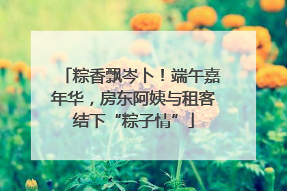 粽香飘岑卜！端午嘉年华，房东阿姨与租客结下“粽子情”
