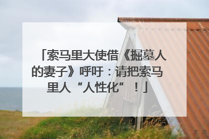 索马里大使借《掘墓人的妻子》呼吁：请把索马里人“人性化”！