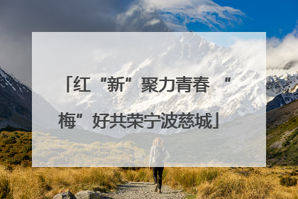 红“新”聚力青春 “梅”好共荣宁波慈城