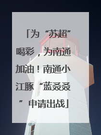 为“苏超”喝彩，为南通加油！南通小江豚“蓝叒叒”申请出战