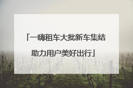 一嗨租车大批新车集结 助力用户美好出行