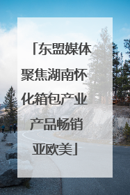 东盟媒体聚焦湖南怀化箱包产业 产品畅销亚欧美