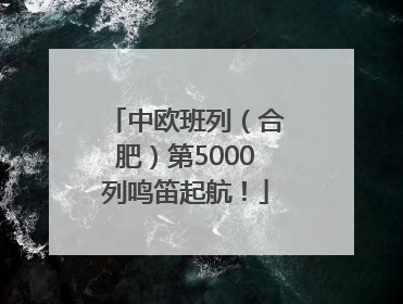 中欧班列（合肥）第5000列鸣笛起航！