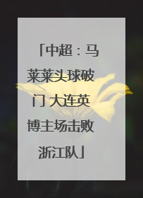中超：马莱莱头球破门 大连英博主场击败浙江队