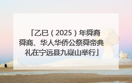 乙巳（2025）年舜裔舜商、华人华侨公祭舜帝典礼在宁远县九嶷山举行