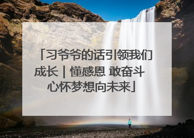 习爷爷的话引领我们成长｜懂感恩 敢奋斗 心怀梦想向未来