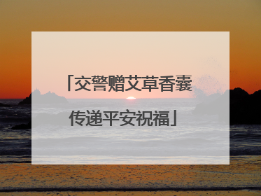 交警赠艾草香囊 传递平安祝福