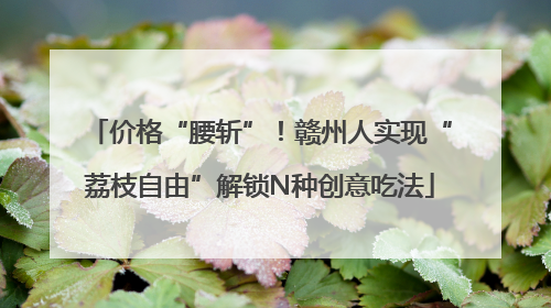价格“腰斩”！赣州人实现“荔枝自由”解锁N种创意吃法