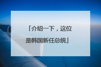 介绍一下，这位是韩国新任总统
