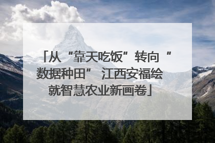 从“靠天吃饭”转向“数据种田” 江西安福绘就智慧农业新画卷
