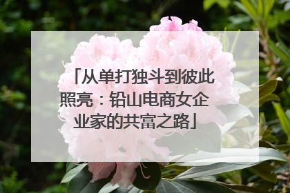 从单打独斗到彼此照亮：铅山电商女企业家的共富之路