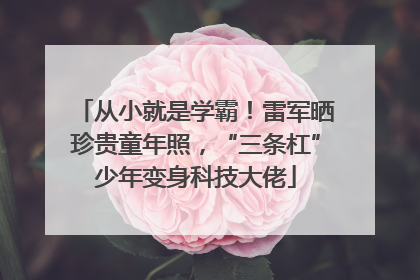 从小就是学霸！雷军晒珍贵童年照，“三条杠”少年变身科技大佬