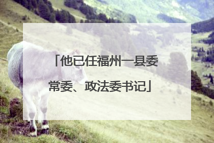 他已任福州一县委常委、政法委书记