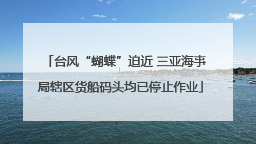 台风“蝴蝶”迫近 三亚海事局辖区货船码头均已停止作业