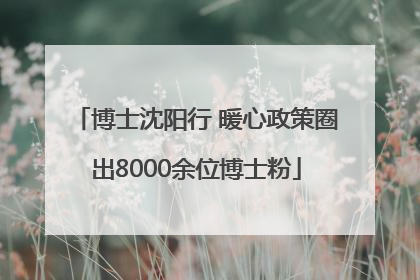 博士沈阳行 暖心政策圈出8000余位博士粉