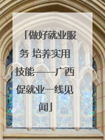 做好就业服务 培养实用技能——广西促就业一线见闻