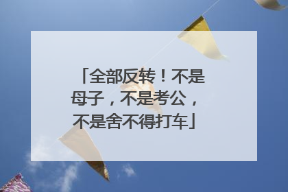 全部反转！不是母子，不是考公，不是舍不得打车