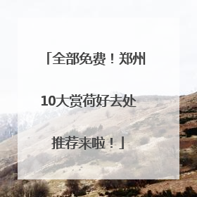 全部免费！郑州10大赏荷好去处推荐来啦！