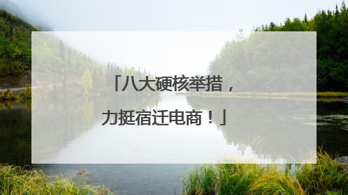 八大硬核举措，力挺宿迁电商！