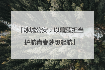 冰城公安：以藏蓝担当 护航青春梦想起航
